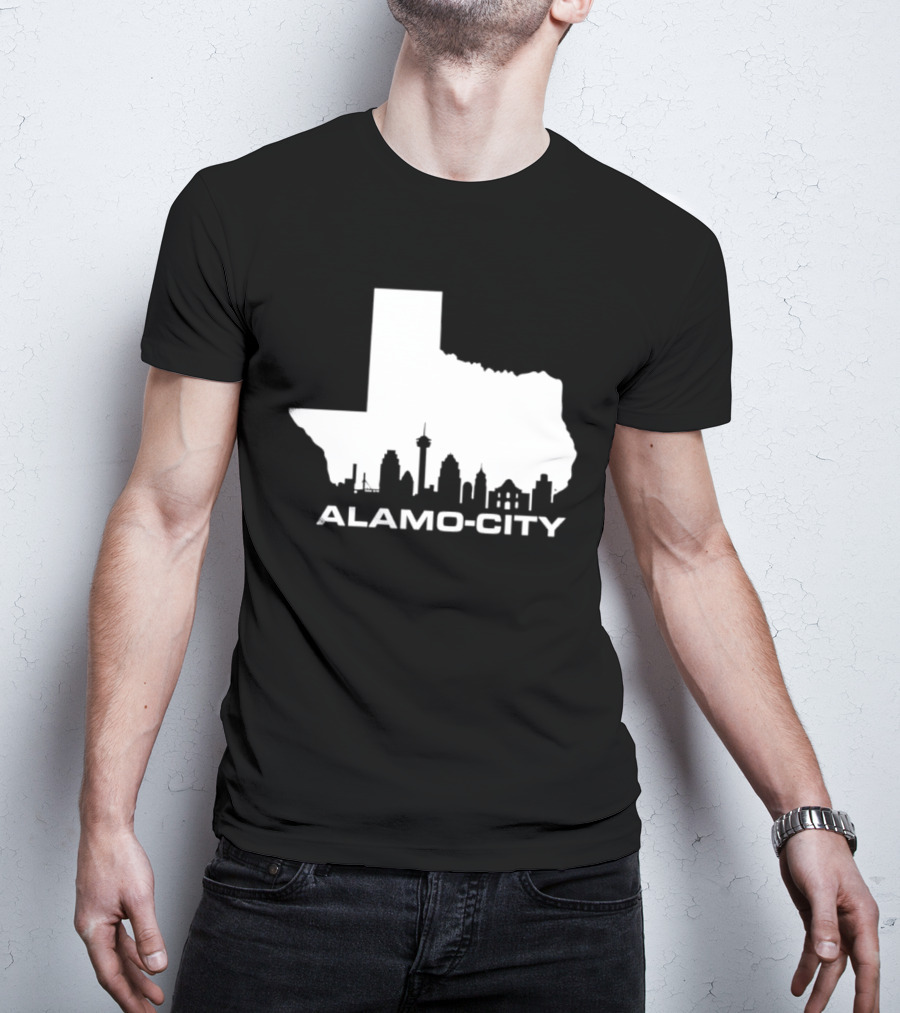 Alamo City San Antonio Skyline Texas Map T-Shirt