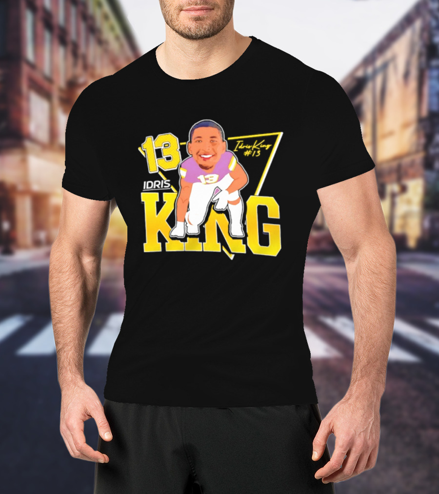 Idris King 13 Tennessee Tech Football Caricature T-Shirt