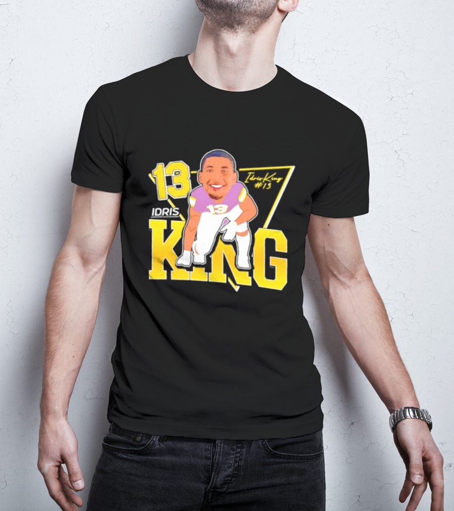 Idris King 13 Tennessee Tech Football Caricature T-Shirt