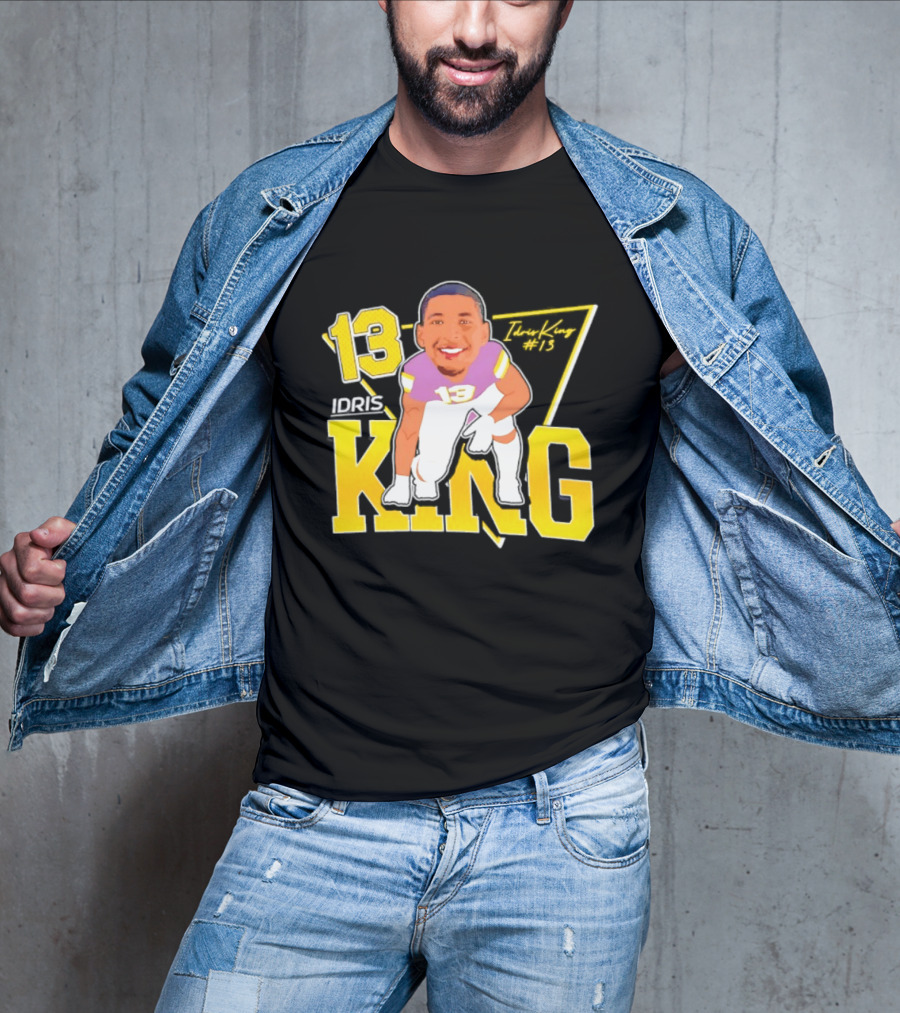 Idris King 13 Tennessee Tech Football Caricature T-Shirt