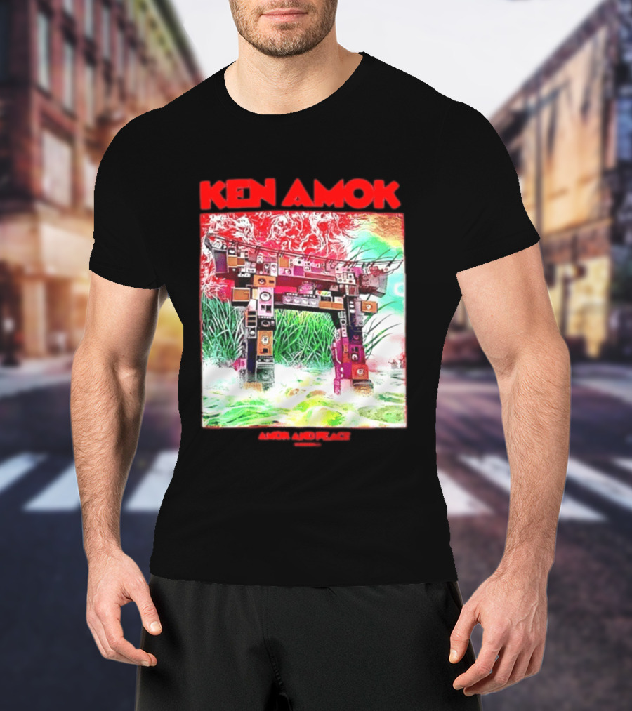 Ken Amok Amok And Peace Speaker Torii Technicolor Gateway T-Shirt