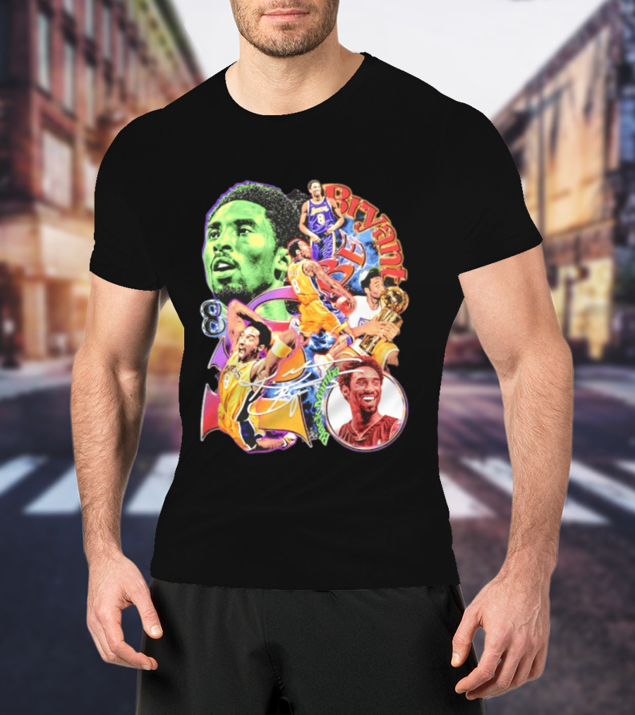 Kobe Bryant 8 Los Angeles Lakers NBA Champion Legacy T-Shirt