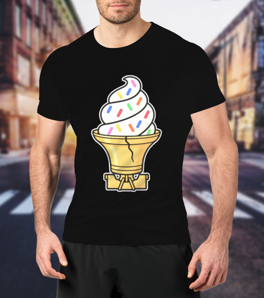 Liberty Bell Ice Cream Cone With Sprinkles Philly T-Shirt
