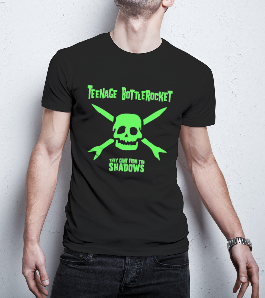 Teenage Bottlerocket Neon Skull Crossbones They Came From The Shadows T-Shirt
