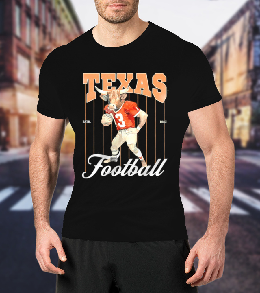Texas Football Longhorns Estb 1883 Retro Player Jersey T-Shirt