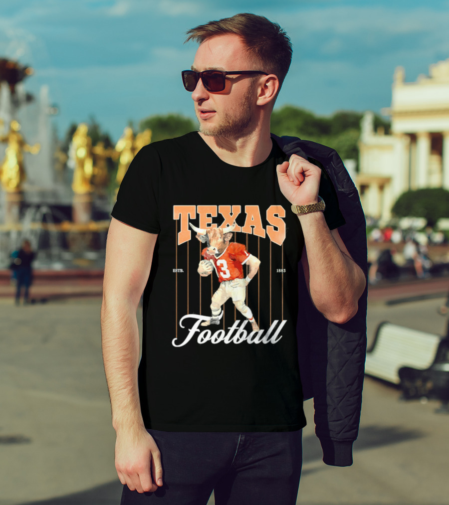 Texas Football Longhorns Estb 1883 Retro Player Jersey T-Shirt