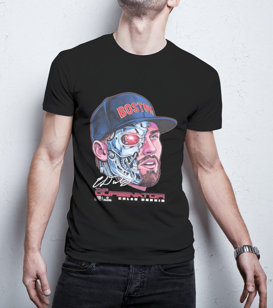 Boston Red Sox The Durbinator Caleb Durbin Cyborg Baseball T-Shirt
