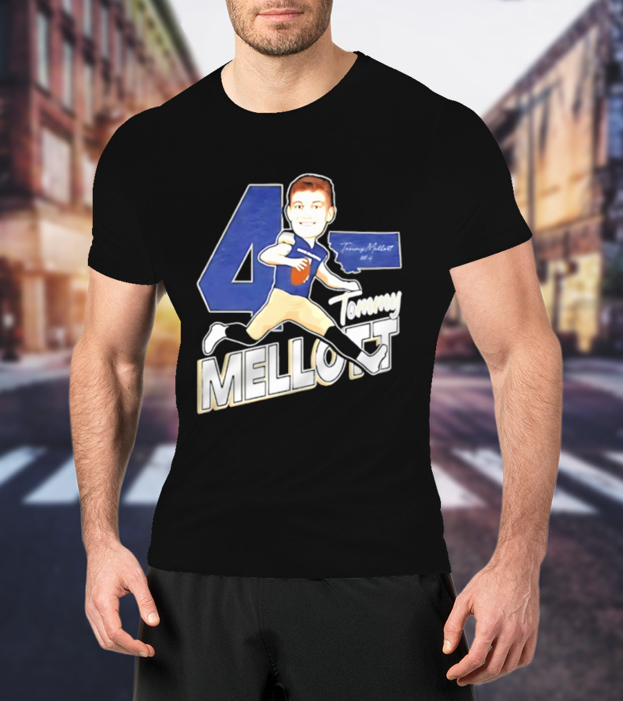 Tommy Mellott 4 Montana State Bobcats Caricature T-Shirt