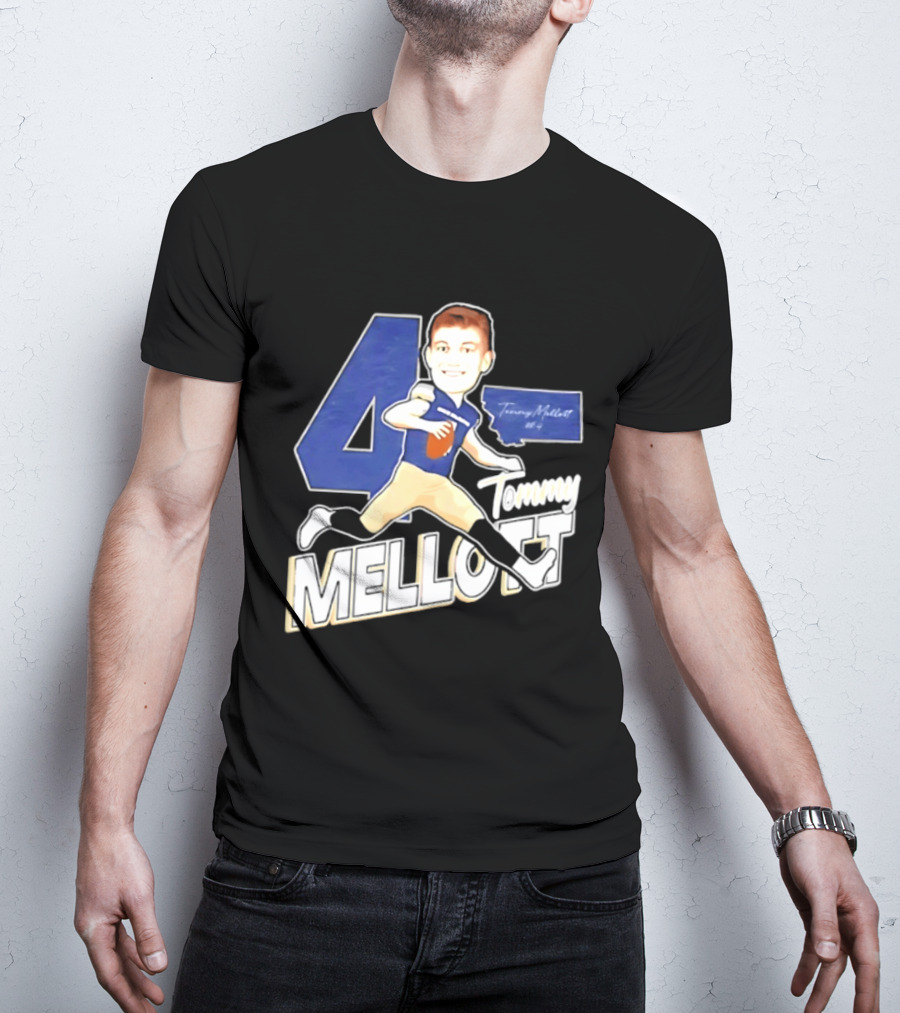 Tommy Mellott 4 Montana State Bobcats Caricature T-Shirt