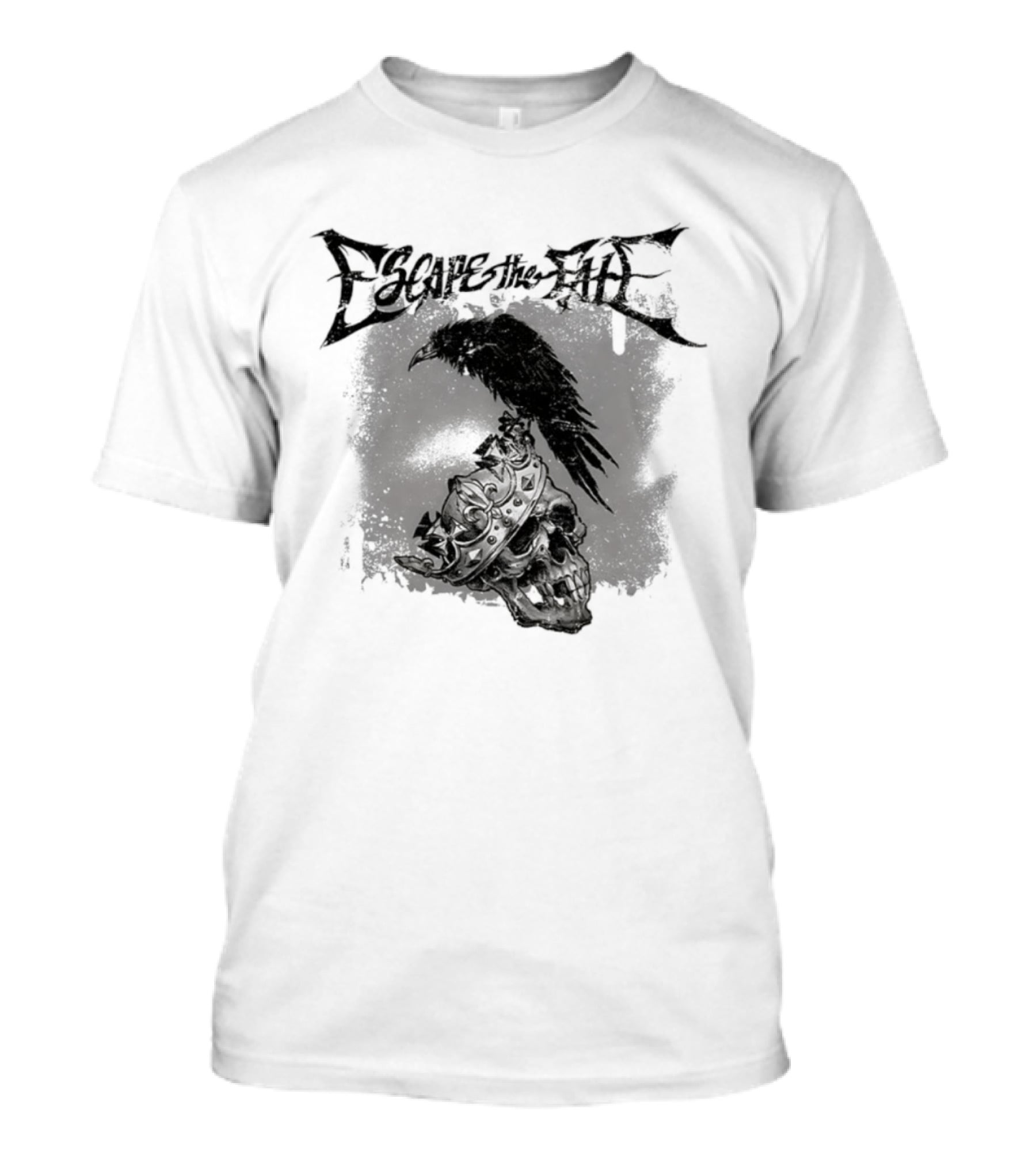 Escape The Fate Skull Crown Raven Post Hardcore T-Shirt