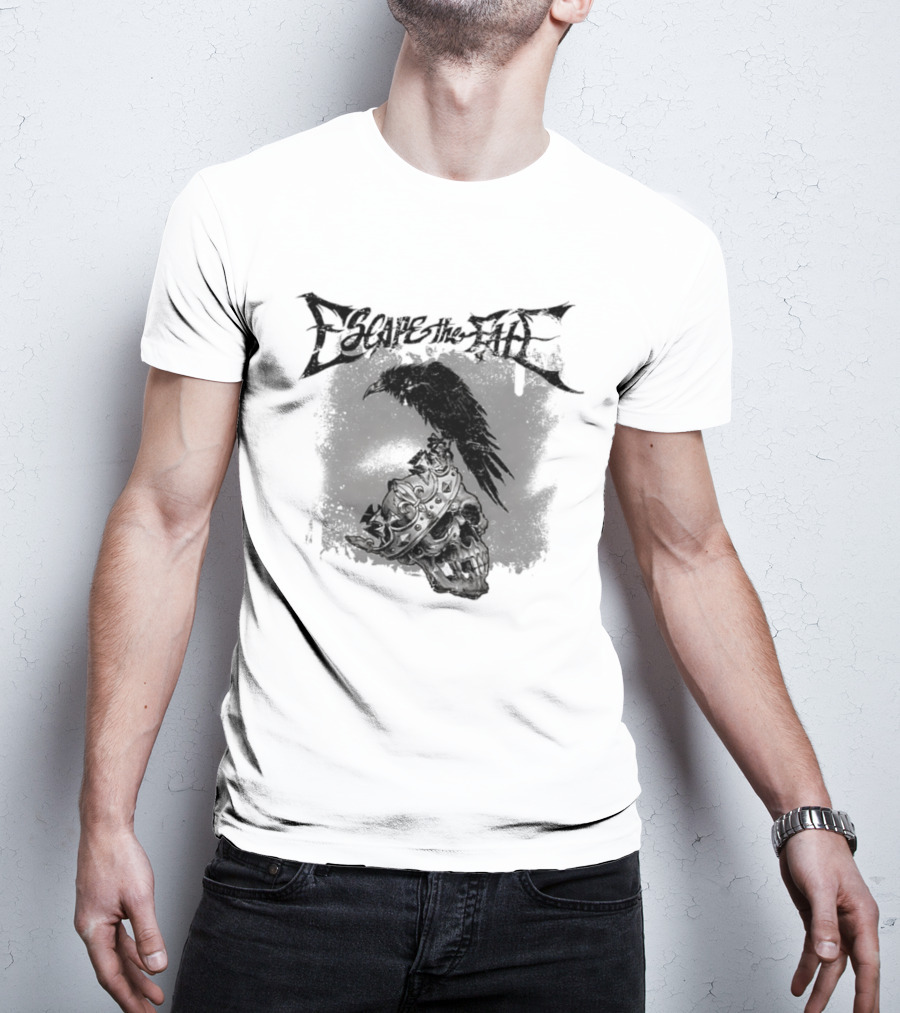 Escape The Fate Skull Crown Raven Post Hardcore T-Shirt