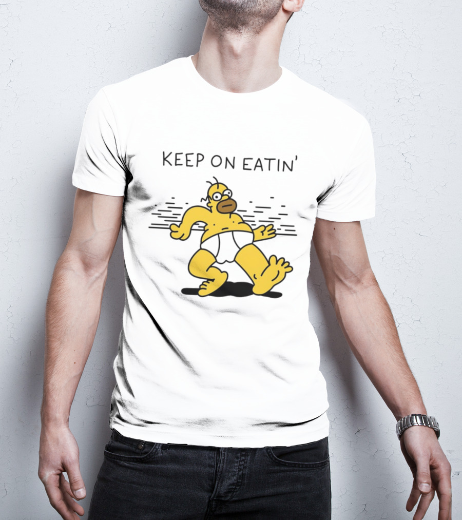 Homer Simpson Keep On Eatin' The Simpsons Walking T-Shirt