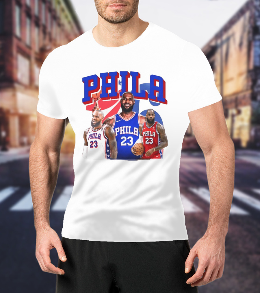 LeBron James Phila 23 Philadelphia Basketball T-Shirt