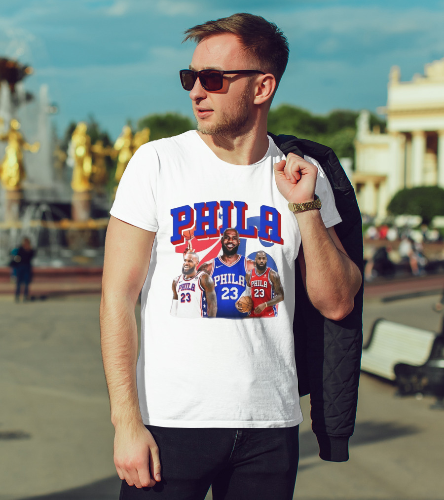 LeBron James Phila 23 Philadelphia Basketball T-Shirt