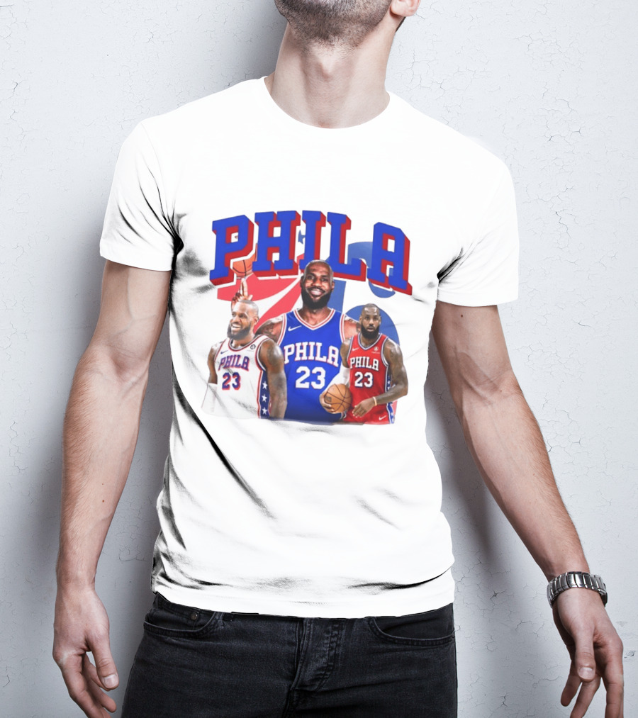 LeBron James Phila 23 Philadelphia Basketball T-Shirt