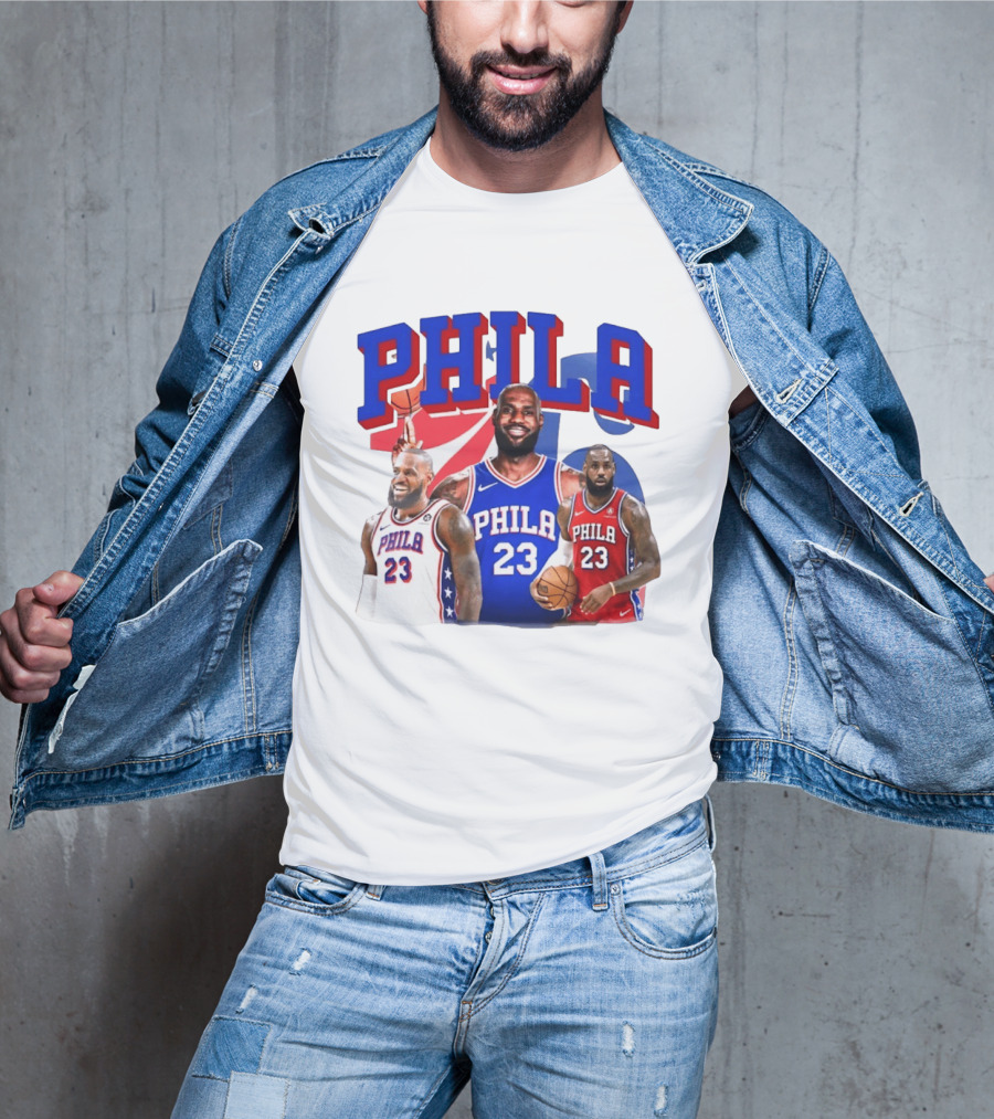 LeBron James Phila 23 Philadelphia Basketball T-Shirt