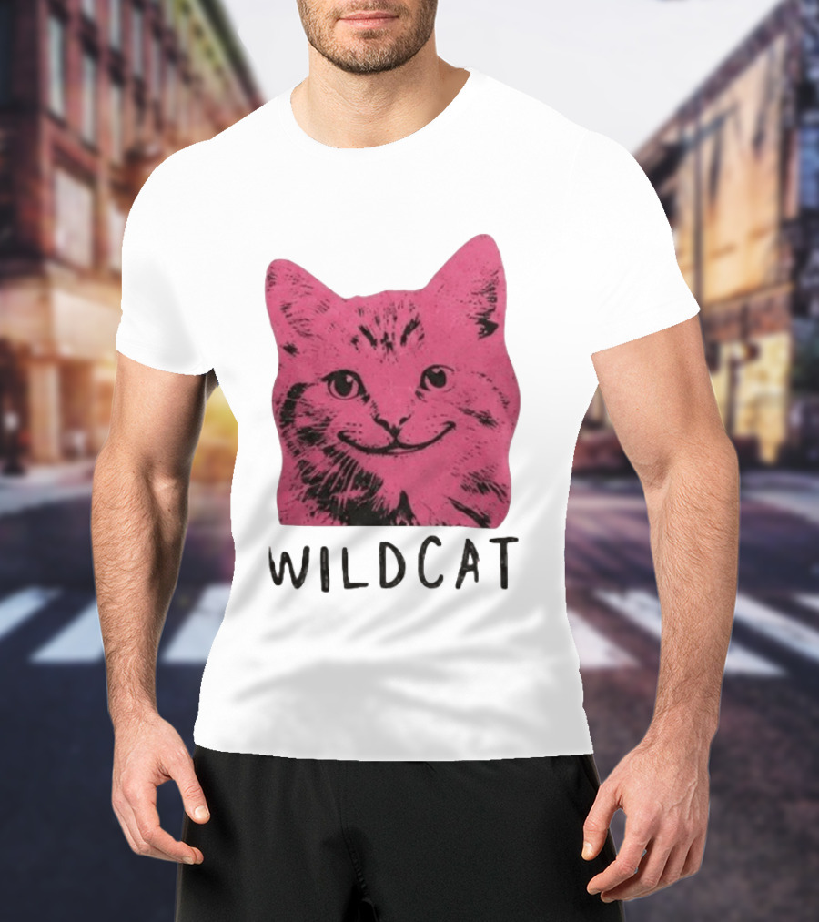 Wildcat Pink Cat Feline Animal T-Shirt