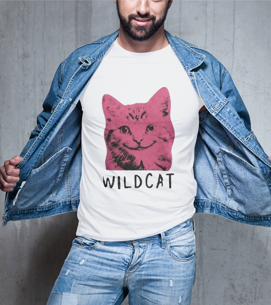 Wildcat Pink Cat Feline Animal T-Shirt