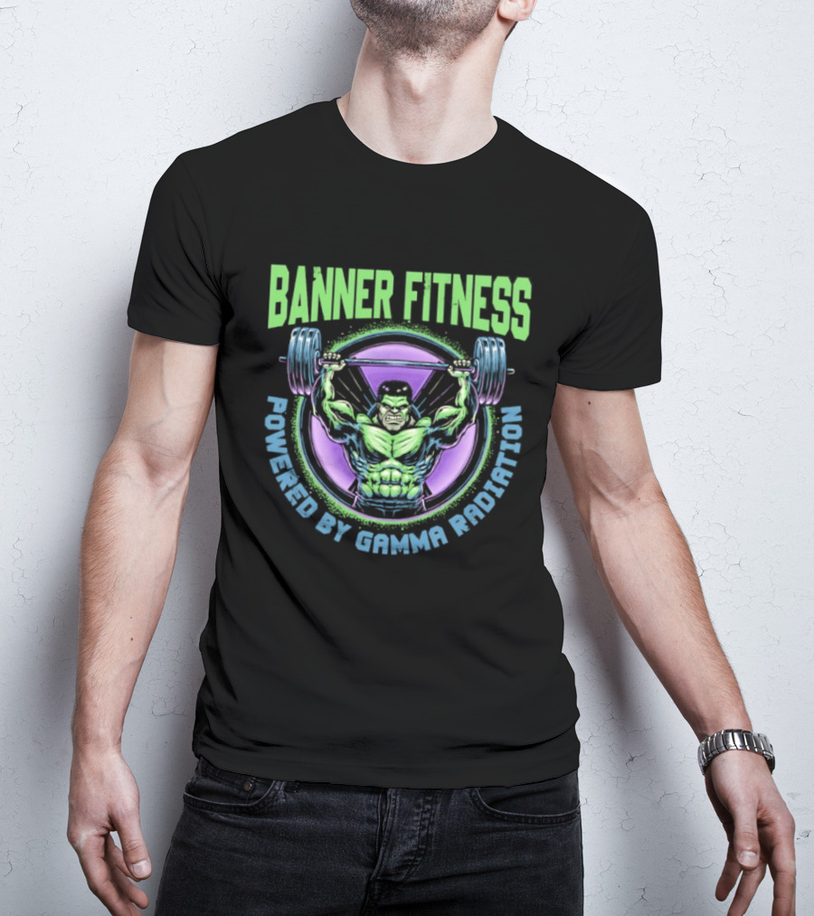 Banner Fitness Powered By Gamma Radiation Lifting Strength Hero T-Shirt