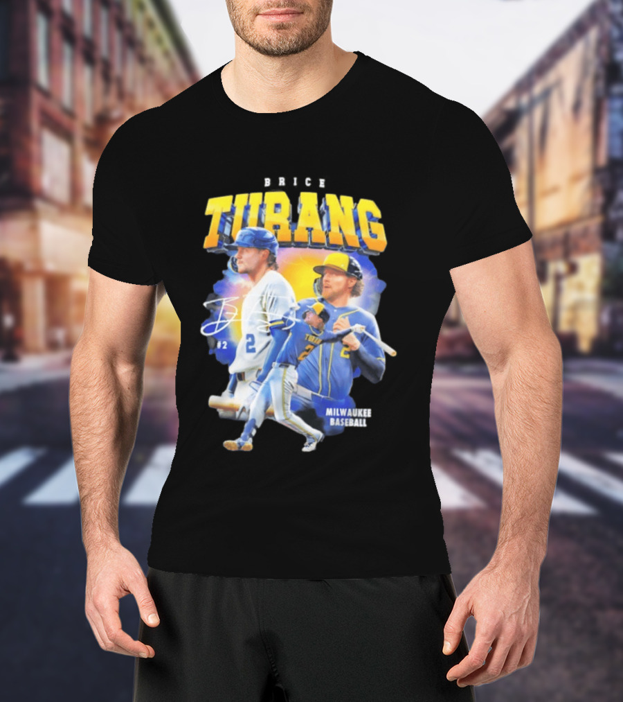 Brice Turang Milwaukee Brewers Baseball #2 T-Shirt