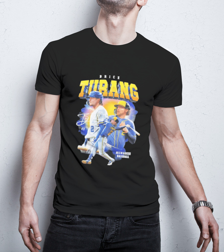 Brice Turang Milwaukee Brewers Baseball #2 T-Shirt