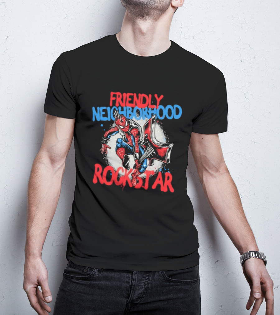 Friendly Neighborhood Rockstar Spider Man Marvel Comics T-Shirt