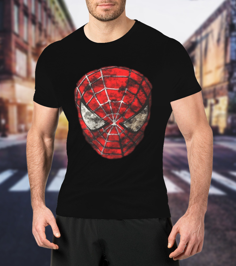 Spider Man 2 With Great Power Comes Great Responsibility Two Sided Iconic Mask T-Shirt