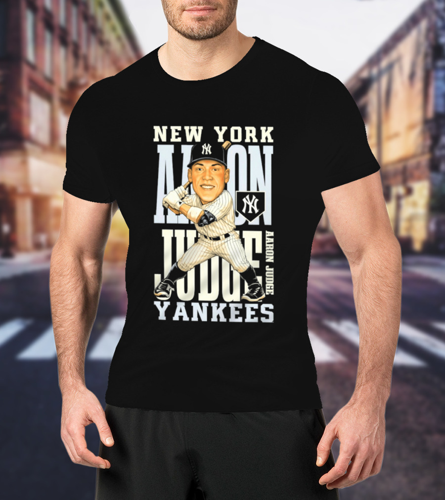 New York Yankees Aaron Judge Baseball Caricature Yankees T-Shirt