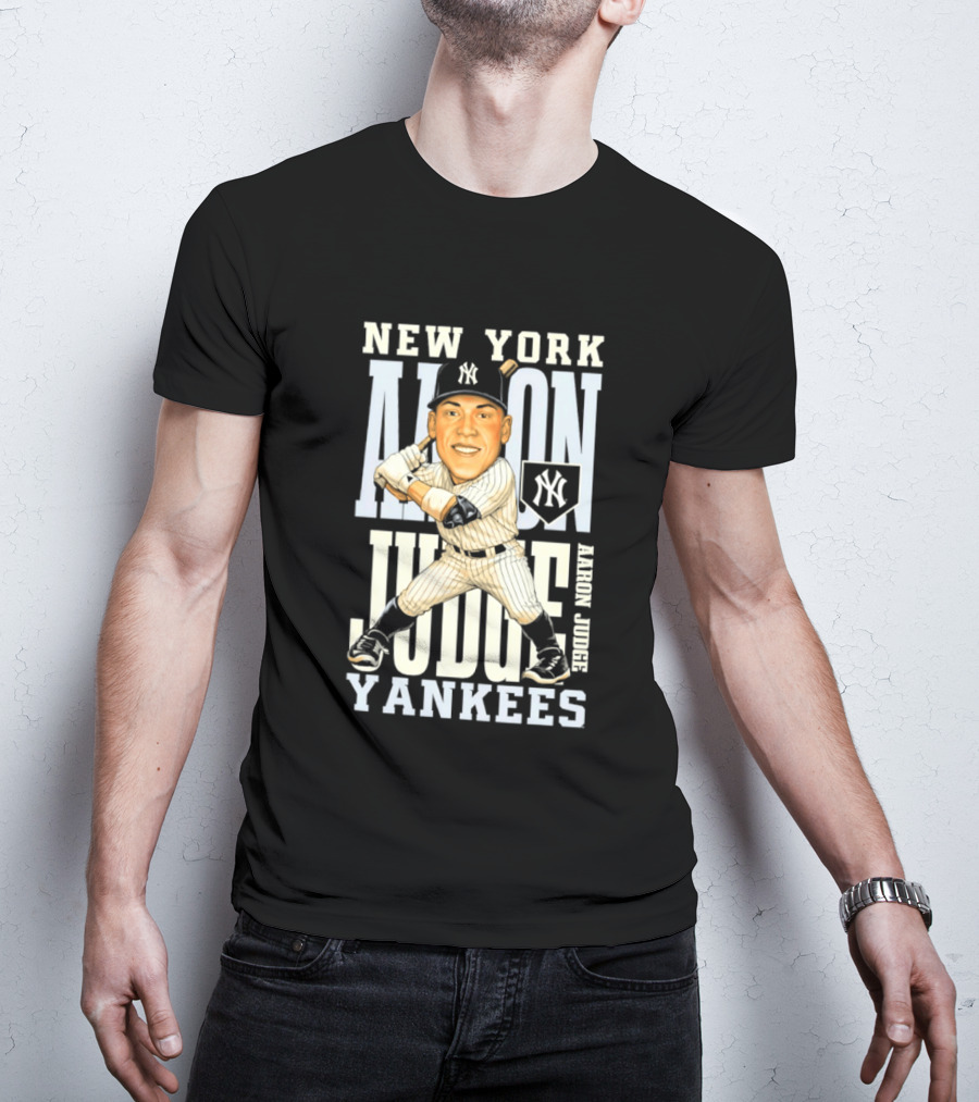 New York Yankees Aaron Judge Baseball Caricature Yankees T-Shirt