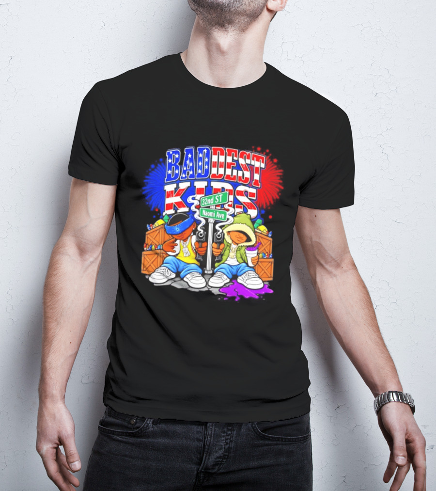 Baddest Kids 32nd St Naomi Ave Streetwear T-Shirt