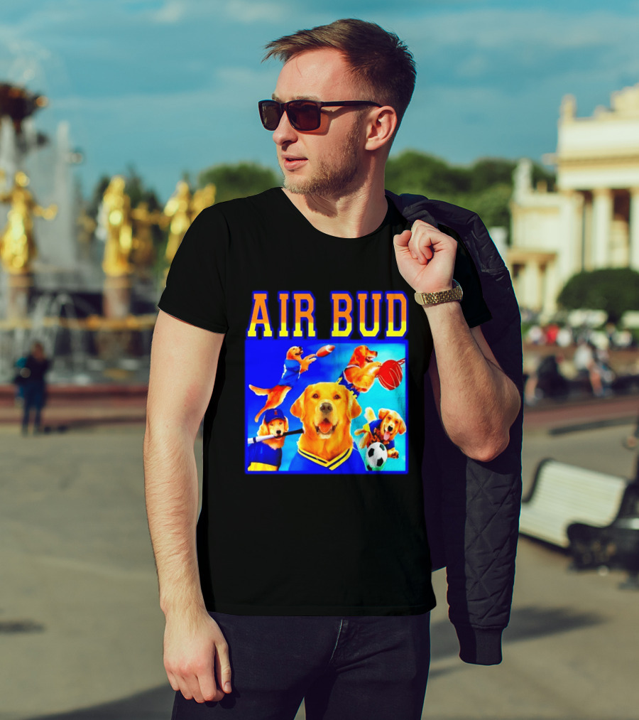 Air Bud Golden Retriever Basketball Football Soccer Sports Collage T-Shirt