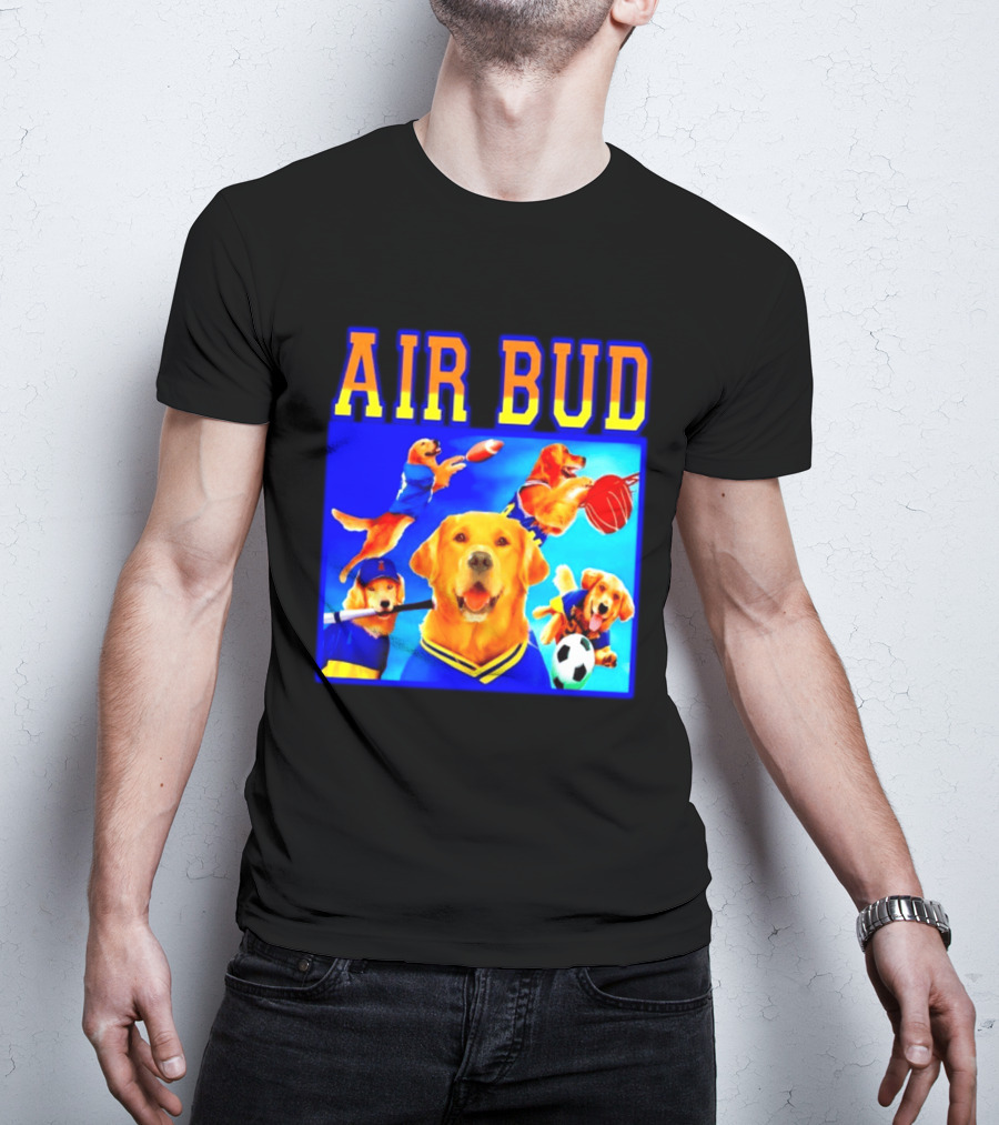 Air Bud Golden Retriever Basketball Football Soccer Sports Collage T-Shirt