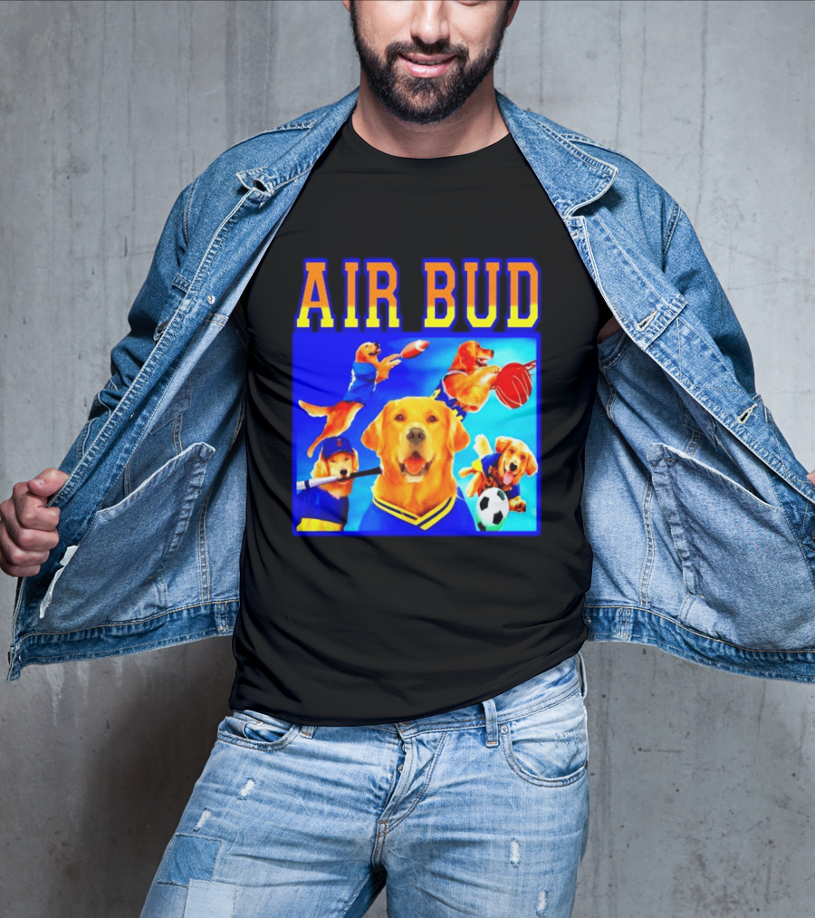 Air Bud Golden Retriever Basketball Football Soccer Sports Collage T-Shirt