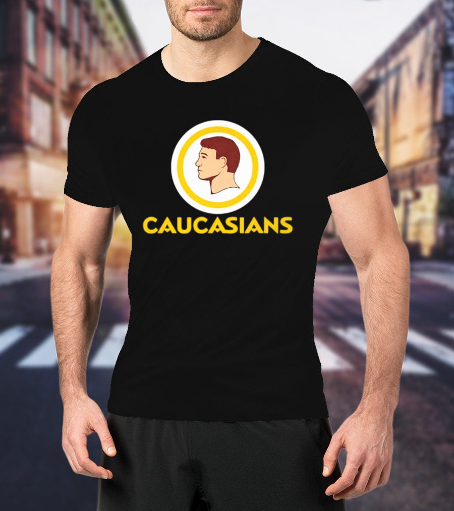 Caucasians Satire Sports Humor Caucasian Face T-Shirt