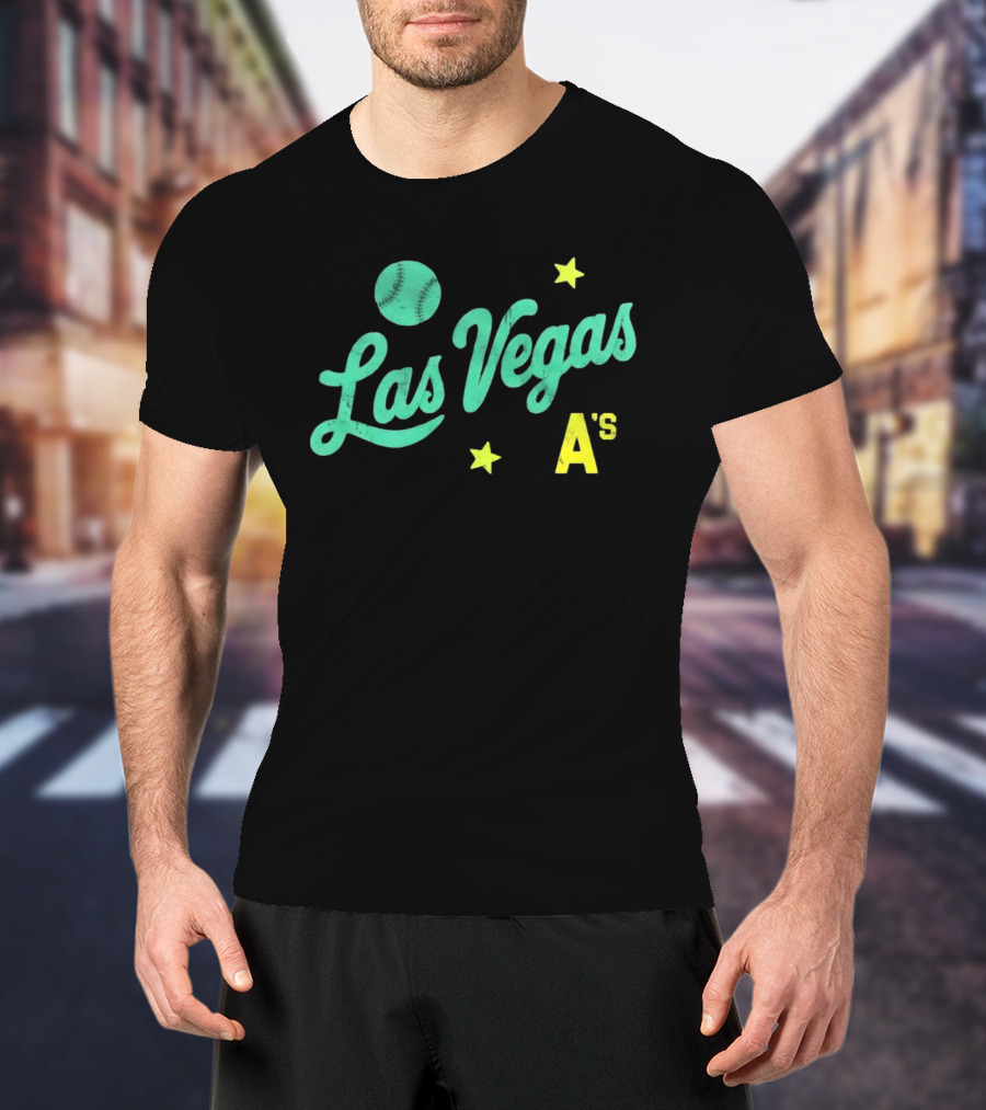 Las Vegas A's Baseball Script Stars T-Shirt
