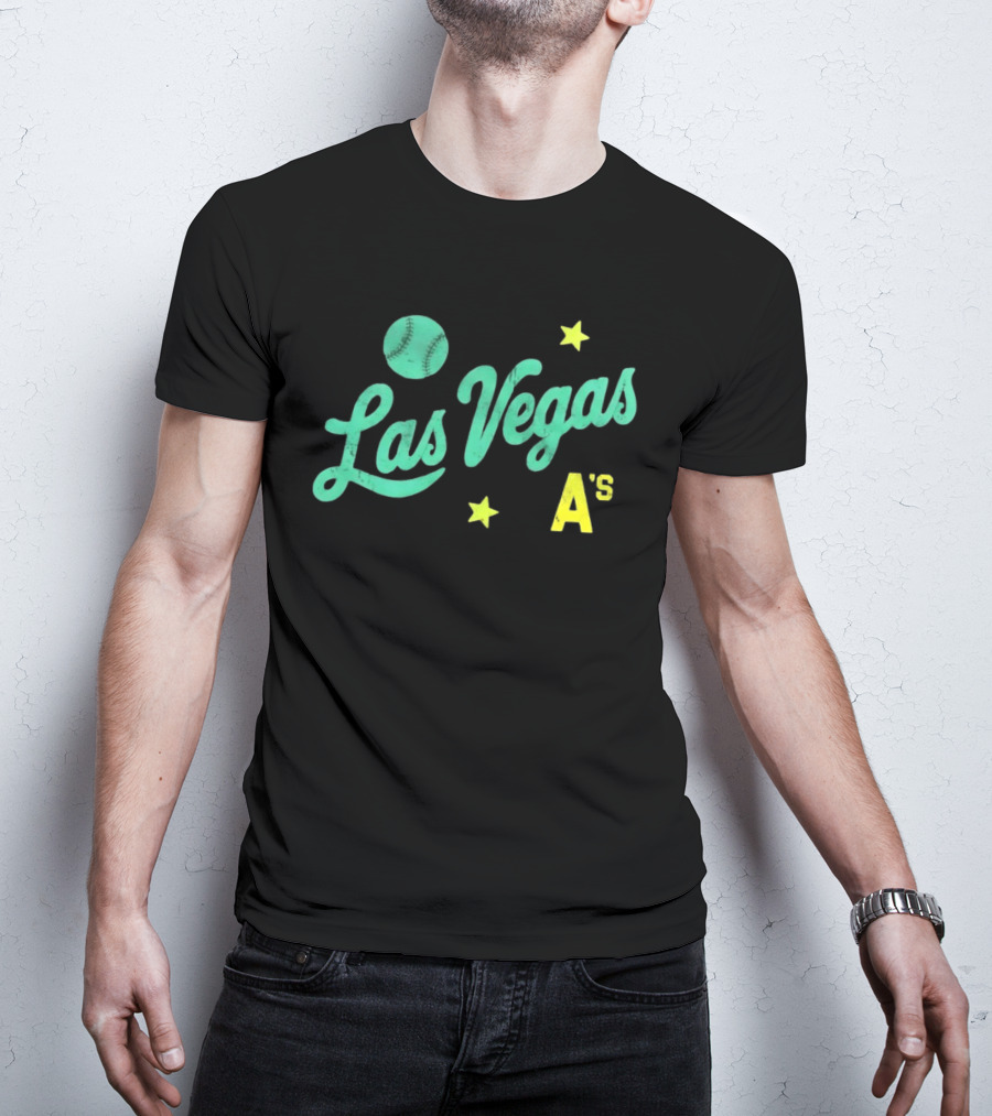 Las Vegas A's Baseball Script Stars T-Shirt