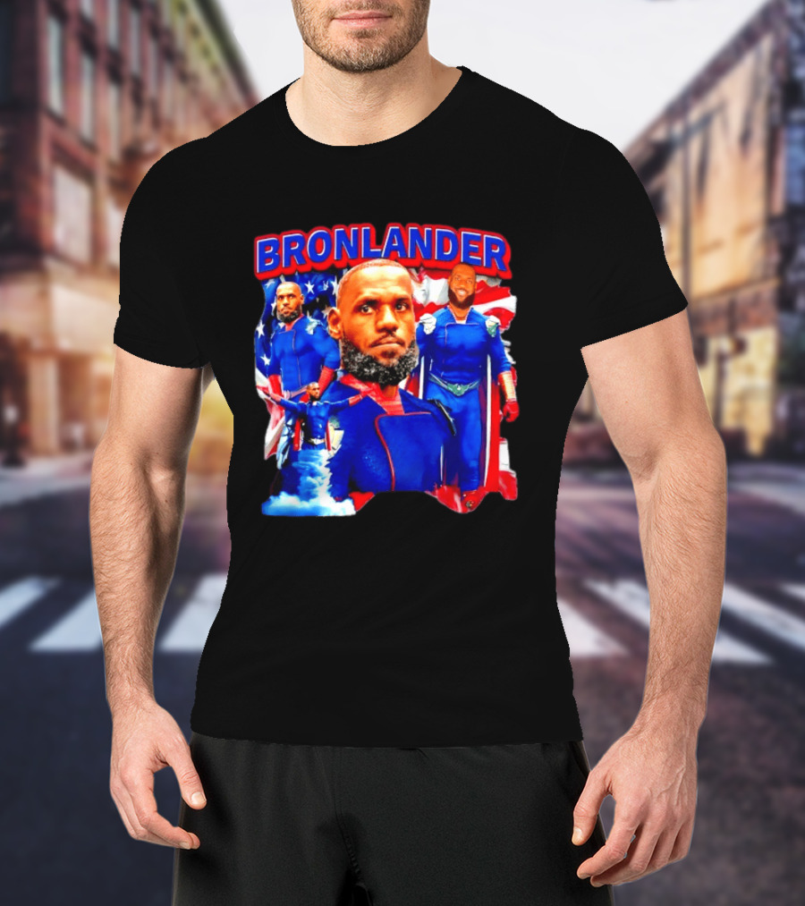 LeBron James Bronlander Basketball Superhero Fusion T-Shirt