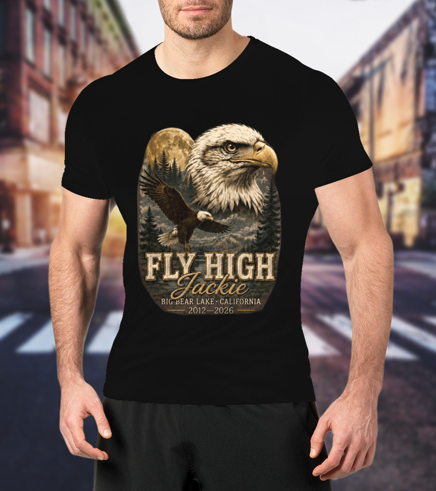 Fly High Jackie Eagle Big Bear Lake California 2012 2026 T-Shirt