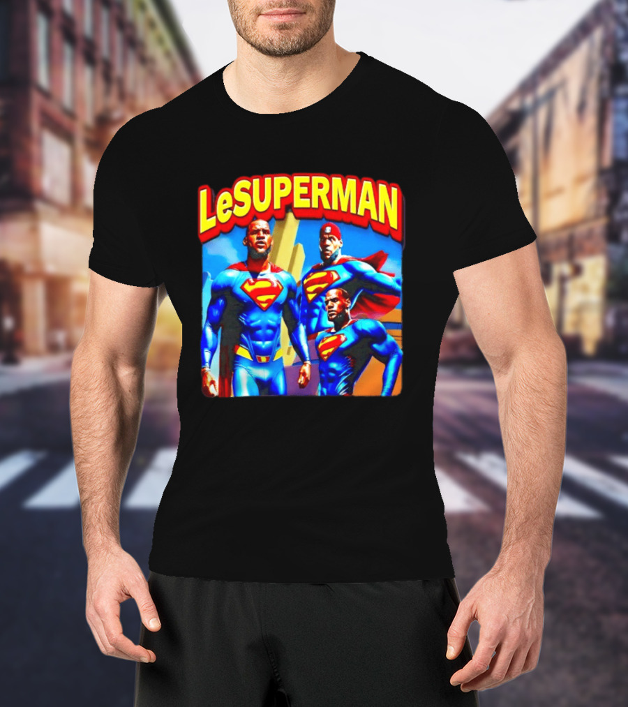 LeBron James LeSuperman Philadelphia 76ers Superhero T-Shirt