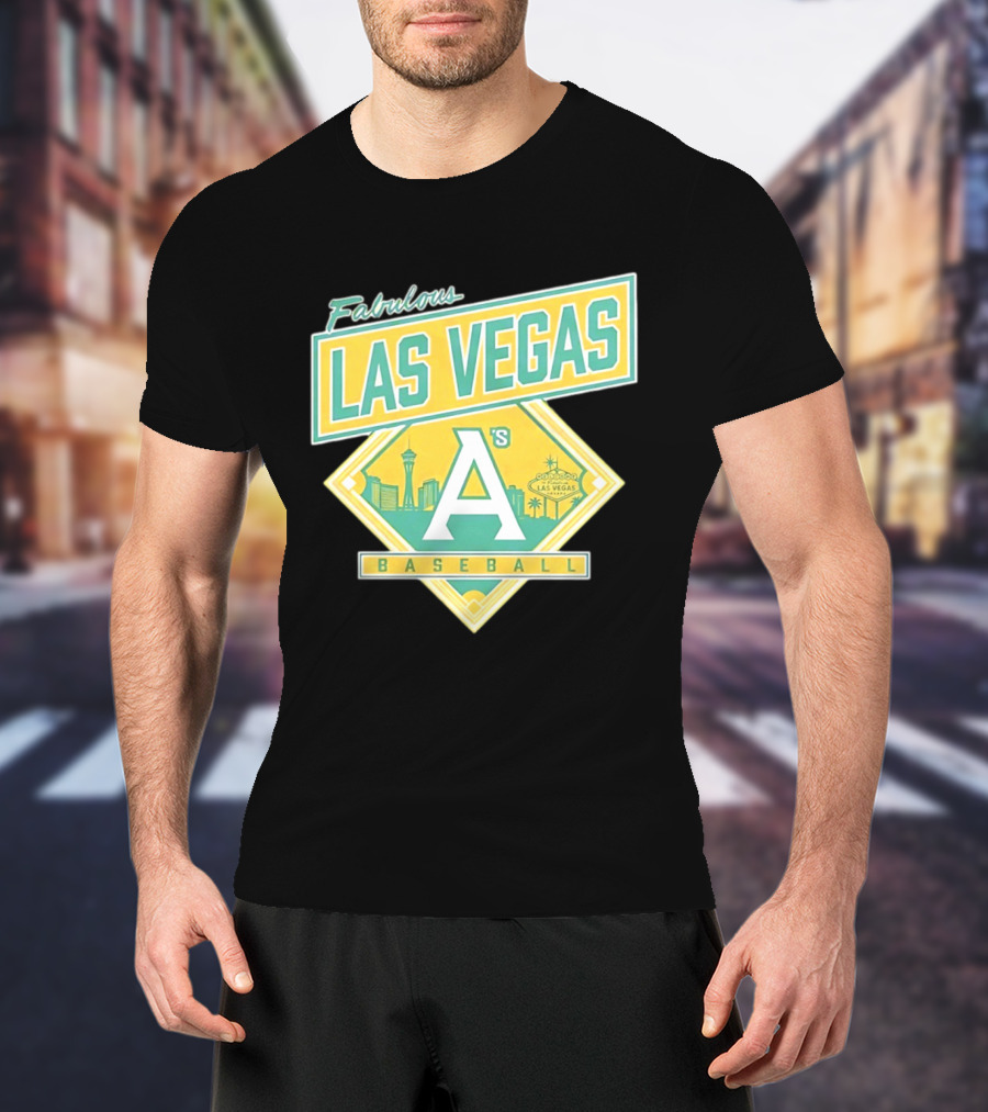 Fabulous Las Vegas A's Baseball 2026 Skyline T-Shirt