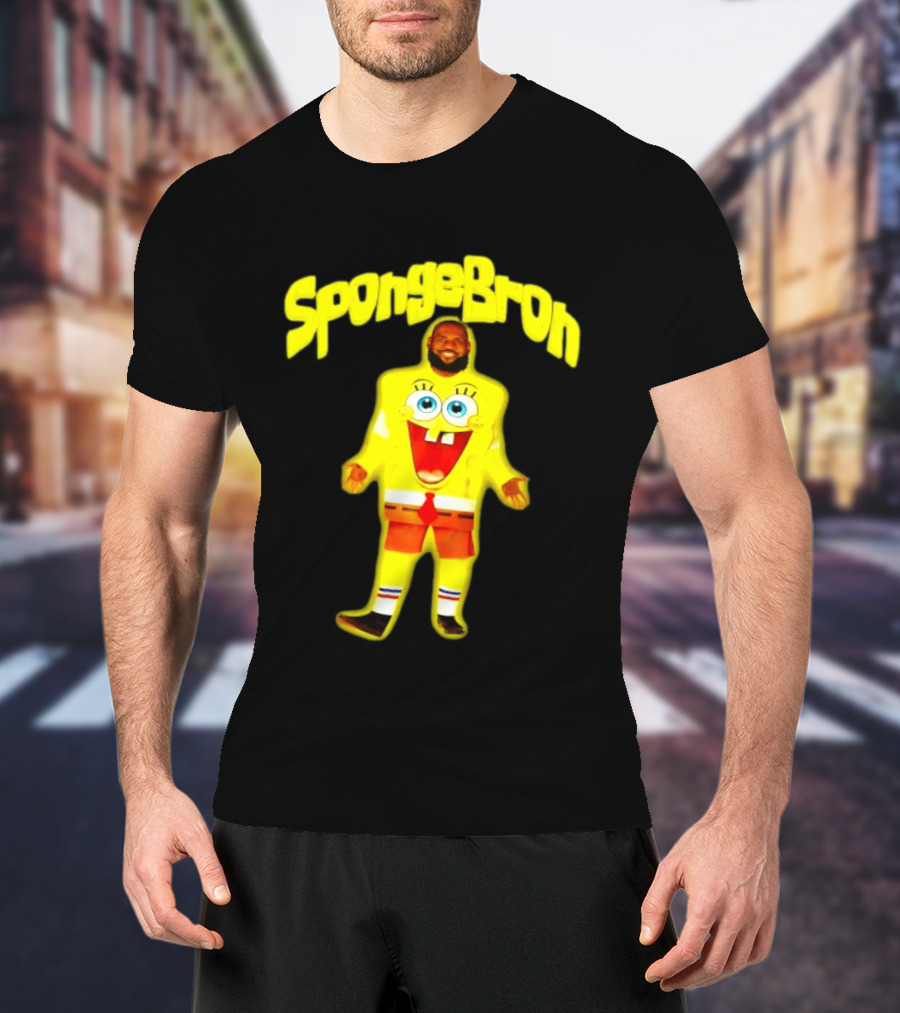 SpongeBron LeBron James Los Angeles Lakers T-Shirt