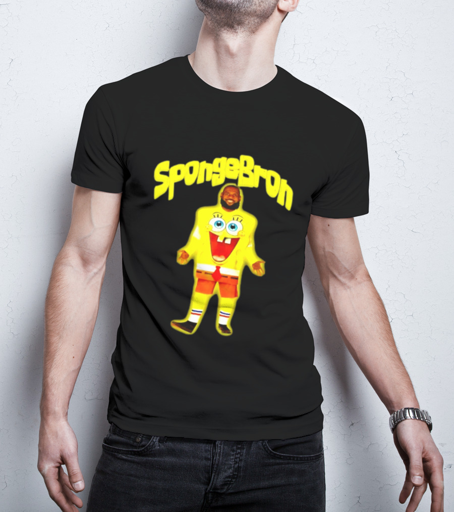 SpongeBron LeBron James Los Angeles Lakers T-Shirt