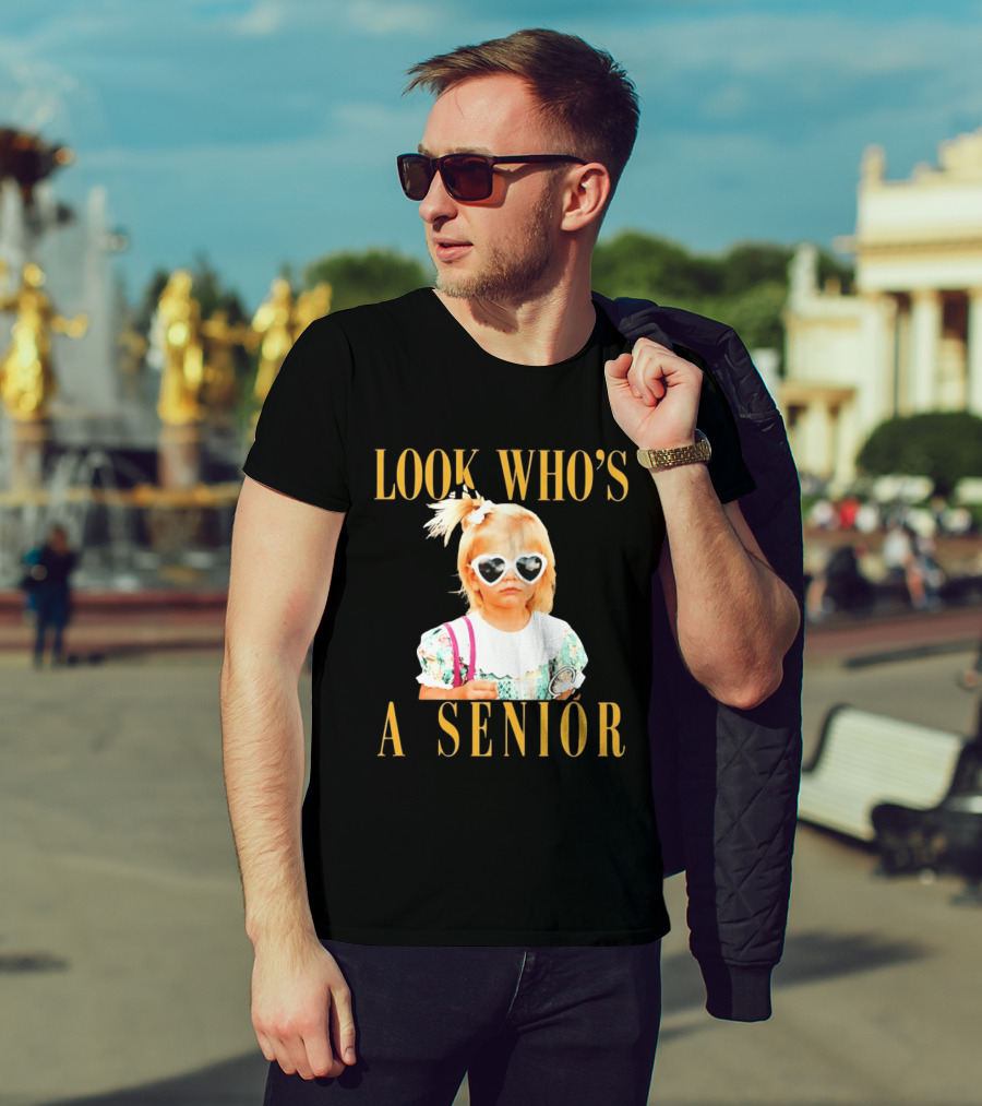 Look Who's A Senior Heart Sunglasses Little Girl Senior Graduation T-Shirt