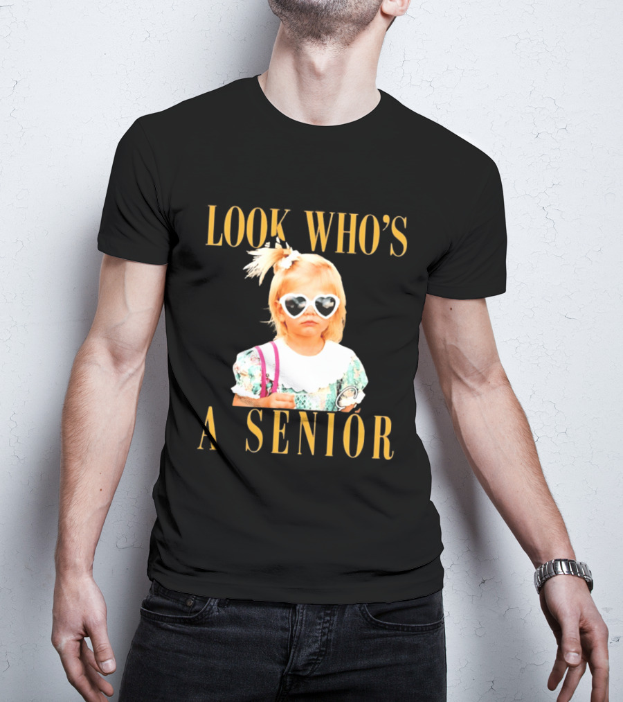 Look Who's A Senior Heart Sunglasses Little Girl Senior Graduation T-Shirt