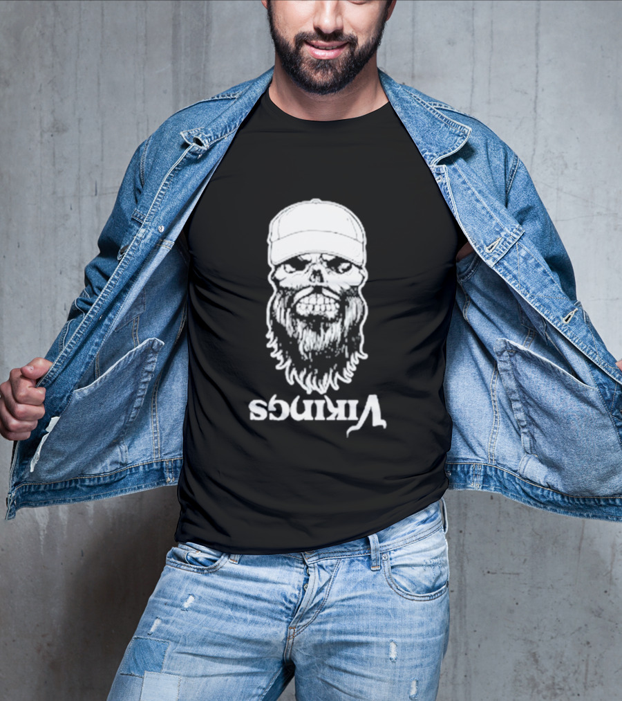 Luke Combs Vikings Tour Skull Beard Hat T-Shirt