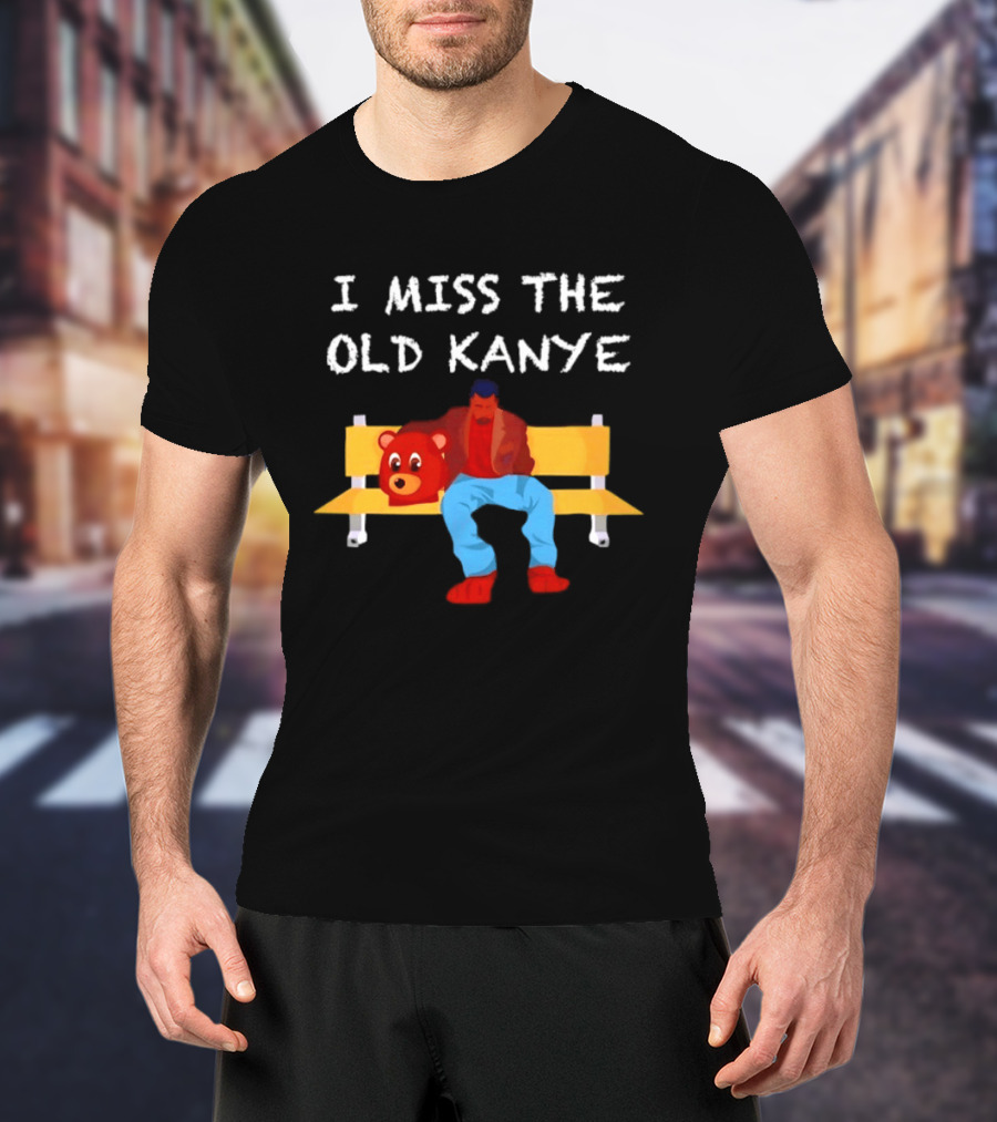 I Miss The Old Kanye Bear College Dropout Bench Scene T-Shirt