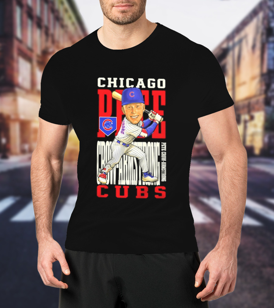Chicago Pete Cubs Baseball Caricature Clash T-Shirt