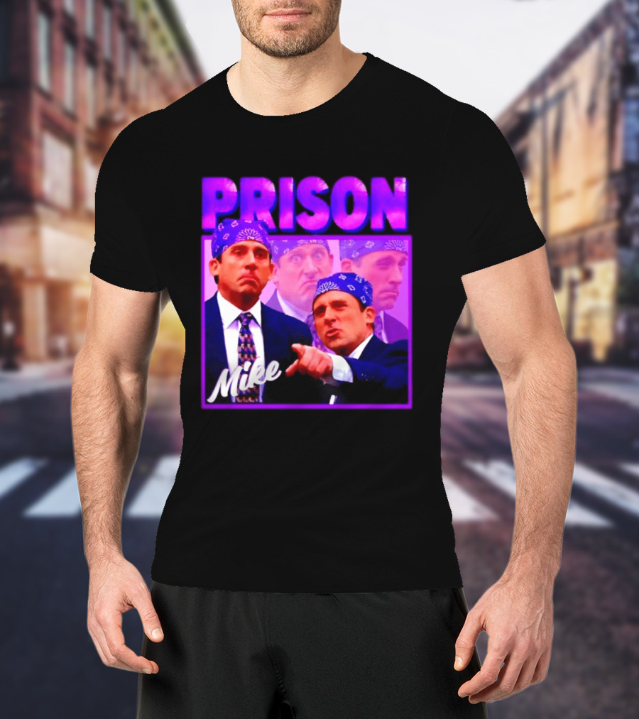 Prison Mike The Office Steve Carell Michael Scott Bandana Suit T-Shirt