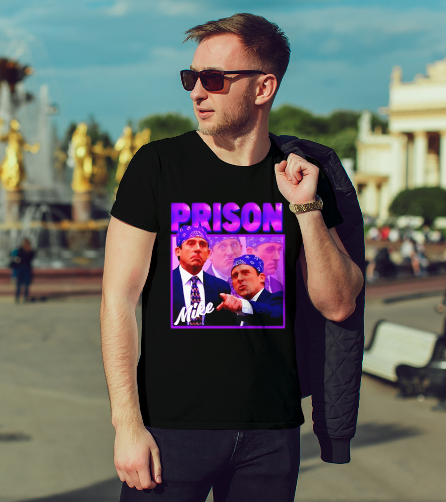 Prison Mike The Office Steve Carell Michael Scott Bandana Suit T-Shirt