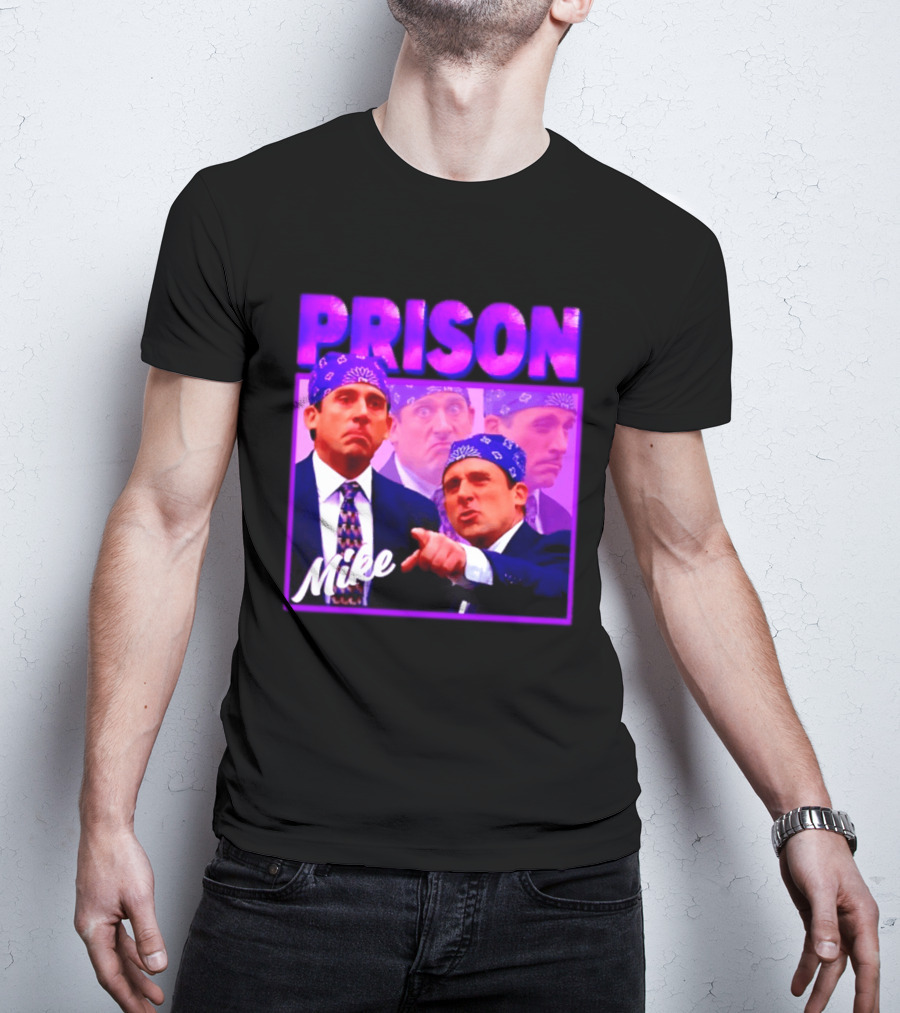 Prison Mike The Office Steve Carell Michael Scott Bandana Suit T-Shirt